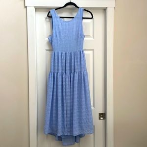 Baby blue backless midi dress